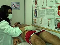 i get so excited licking this cute young patient's natural tits big ass in blowjob workout.