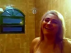 Behind the scenes of a porn film with Brazilian actress Cameron Brasil getting hardcore ass fucked in a threesome