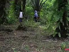 White Ass Queen Banged Hard in Village Bush by Random Stranger