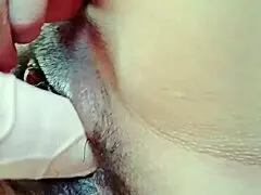 Penetrating this giant dildo feels so hard and delicious