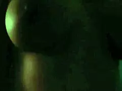 Latina teen 18+ with huge natural tits riding cowgirl, moaning while watching TV to avoid neighbors hearing