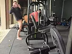 Fodi a Sexy Morena Kel Macettare at Condo Gym