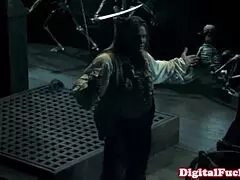 Jesse Jane's explosive deepthroat in close-up FFM threeway!