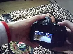 Behind scenes of first timer bombshell with machine