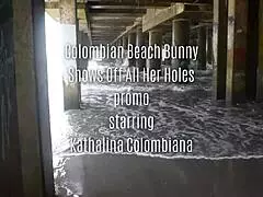 colombian beach bunny teases with all holes in solo promo 🐰🏖️