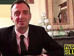 This babe with big boobs submits to maledom in bound fetish reality, getting hardcore blowjob and cowgirl like a slave! 😏