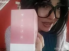 chantal squirts with huge sex toy in dirty pov