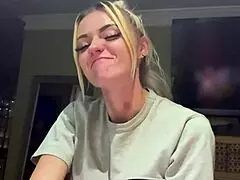 Petite Mature Blonde Sassy Rubs Nipples And Fingers Twat Emotionally