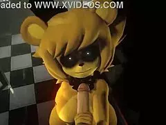 Golden Fredina and the puppet crossed paths in the nightclub for an unexpected late-night dance.