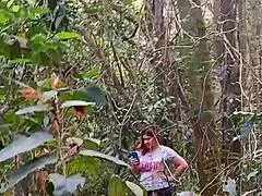 hey, this guy paid me to flash my pussy in the park, so i showed him