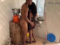 Newly Married Couple Having Sex In Kitchen With Big Natural Tits 😍