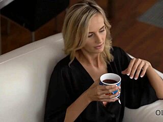 Old Bearded Man Considers Czech Blonde Ready for Action