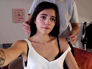 Camgirl Rides Daddy Rough and Creampied!