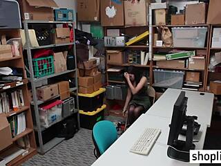 Wet Small Tits Teen Babe Sucks Policeman's Big Cock Hardcore at Work