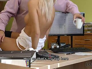 milf seduces creditor for loan approval