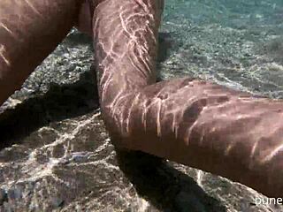 Butt plug adventure turns wild with beach pissing