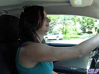 Milftrip big tit milf driver fucks passenger for tip