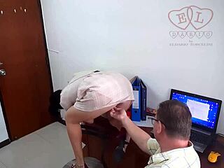 Boss dominates secretary in office