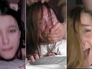 سمراوات حلوات يشتهين وضع الكلبة الخشن في تجميعة قوية مع كيت كوين