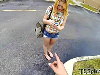 beauty lucy tyler gives skillful oral for cash, bent over in hardcore doggystyle