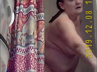 caught spying on naked granny in bathroom