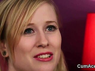 Horny Doll Gulps Cum Shot on Face 😏