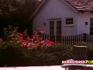 curious retro teen spies through telescope