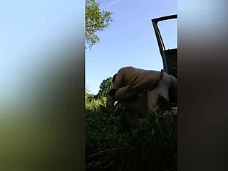 Outdoor wife fuck with stranger