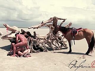 hey, imagine this wild anal threesome on the sunny beach with that young ebony teen riding hard 😈🌊