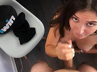 This beauty got her boyfriend's attention and sucked his cock before riding him cowgirl style! 😏