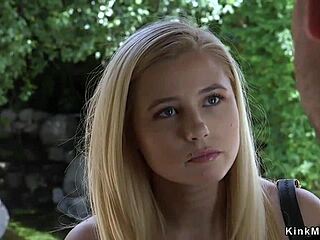 Master Chains and Fucks Spoiled Teen with Rough Monster Cock Domination