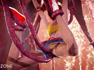 Redhead teen Misty from Pokemon endures rough tentacle pounding in uncensored cartoon.