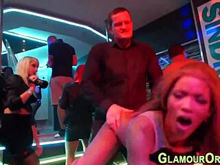 Shower orgy with glamour babe swallowing cum at outdoor party 😈💦