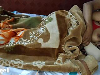 Indian step mom shares a moment with her step son in a family setting