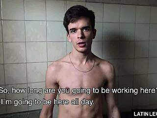 i filmed this strange gay boy sebastian sucking my uncut cock, latin style