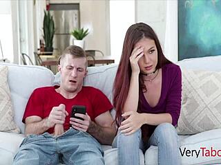 Teen Skinny Stepsister Assists in Getting Me Off