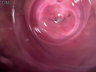 camera inside horny teen's creamy pussy