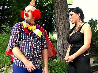 clown bangs this hot german chick with big tits hard