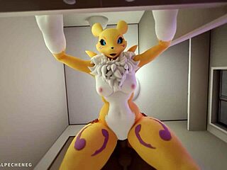 renamon's furry ass gets fucked hard in this intense hentai loop... 😈🍑