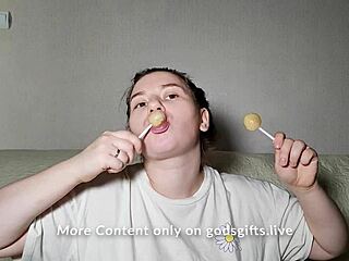 how do you love this double blowjob lollipop on webcam?