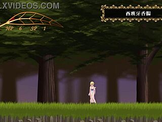 Hentai witch in forest with tentacles everywhere