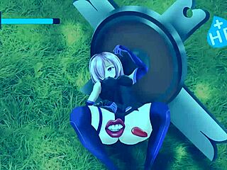 Female knight undresses during click click battle fight in hentai game