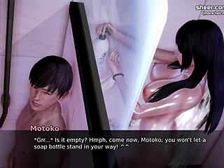 Waifu Academy Busty Japanese Teen Sucks Big Cock in Sexy Skirt at College