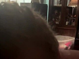 Fat BBW Slut Friend Sucking My Big Cock In Interracial Blowjob Session!