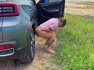 Man, the beach gets me so turned on, I couldn’t wait and hooked up with a fan in the car, check it at cassianacosta.com