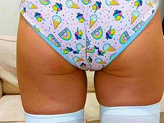 fucking my new step sister in sexy lingerie and stockings, close-up cumshot 😏 part 1