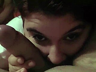 Redhead couple engages in intense blowjob and rimjob on sofa