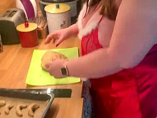 Early Christmas Celebration With Chubby European Milf