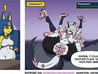 Ankha, Maid Marian, Gadget explore wild hentai scenes