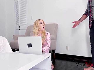 Tiny stepsis caught stealing and punished with blowjob by kenzie reeves in garage